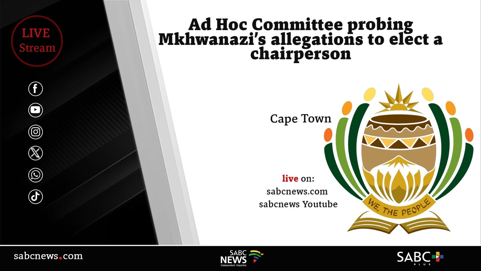 LIVE | Ad hoc committee elects Chair to probe Mkhwanazi allegations