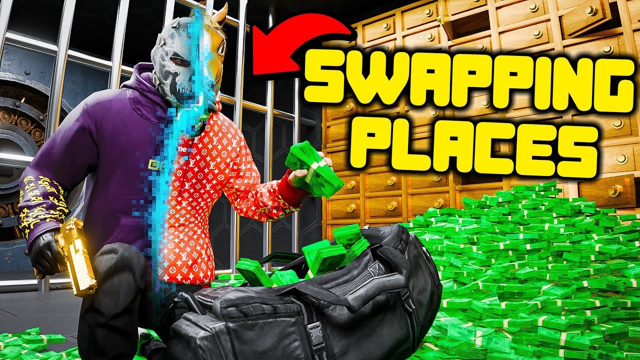Swapping Places During A Bank Robbery In GTA 5 RP