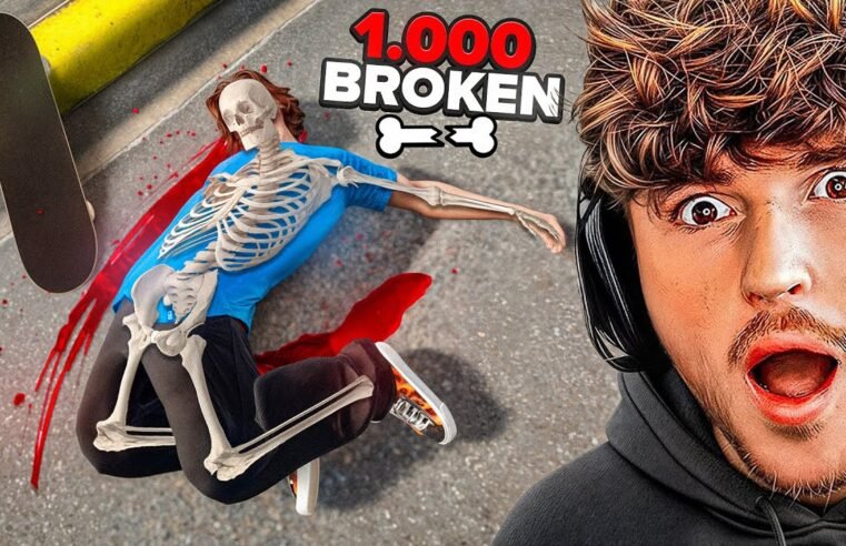 Breaking All 1000 BONES As a Professional Skateboarder!