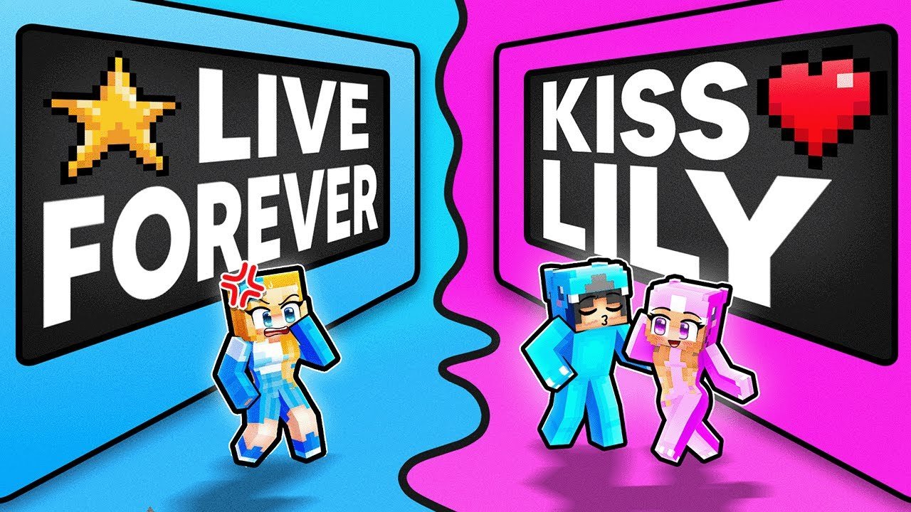 KISS Lily or LIVE FOREVER in Minecraft!