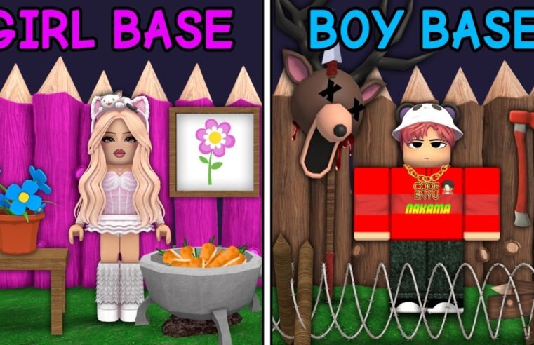 Girl vs Boy Base in 99 Nights in The Forest