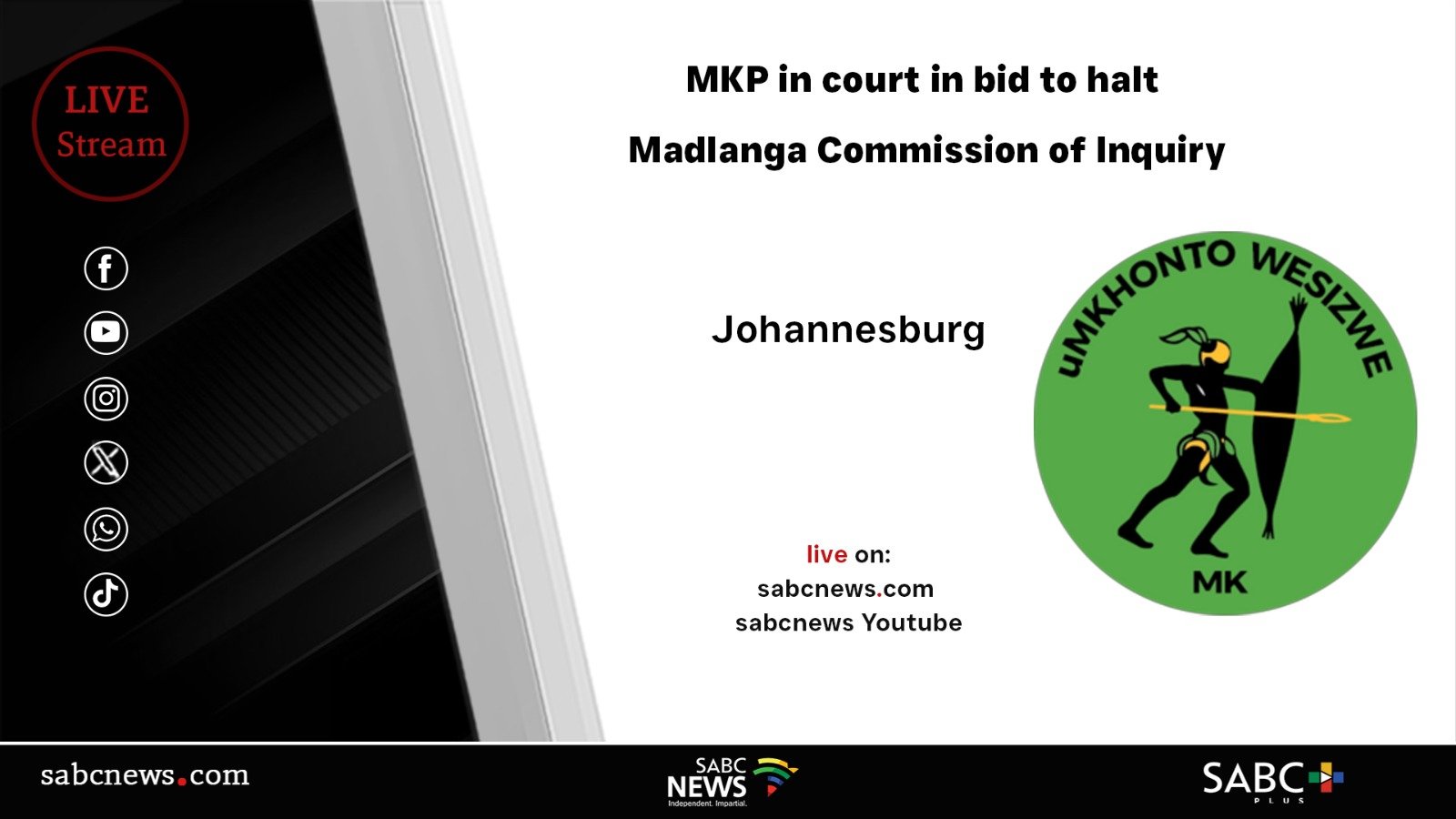 LIVE: MKP’s bid to halt Madlanga Commission in court