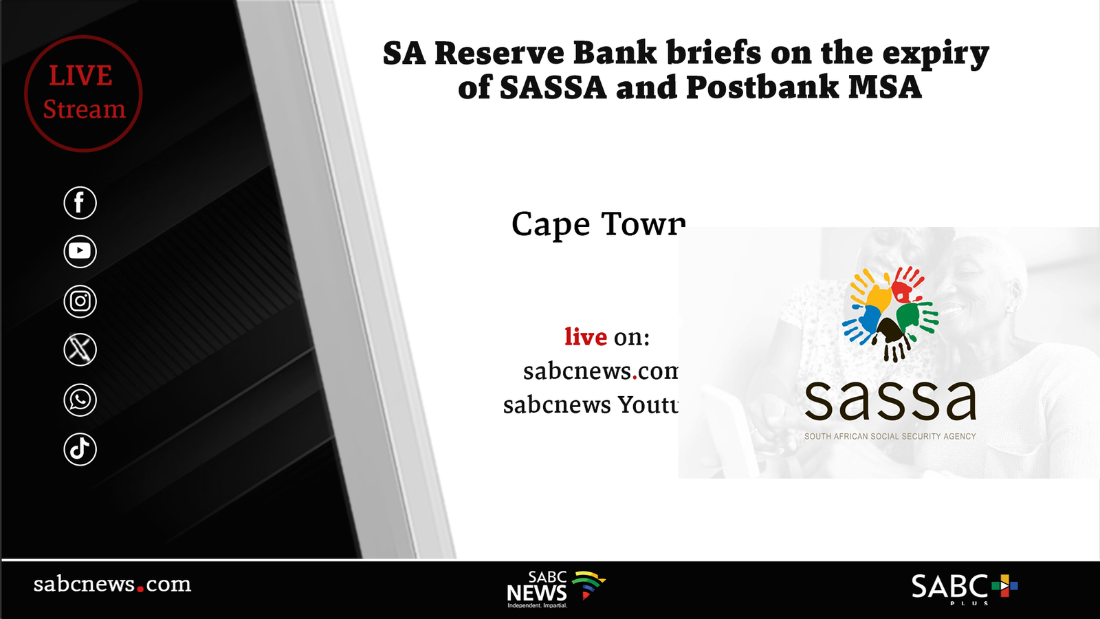 LIVE: SARB briefing on the expiry of SASSA, PMS agreement
