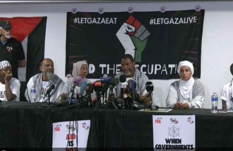 SA Global Flotilla activists receive heroes welcome at OR Tambo – SABC News