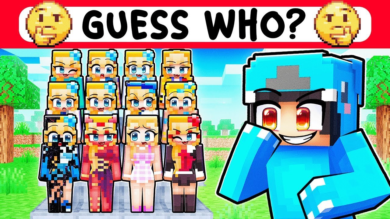 Minecraft but it’s CRAZY GUESS WHO!