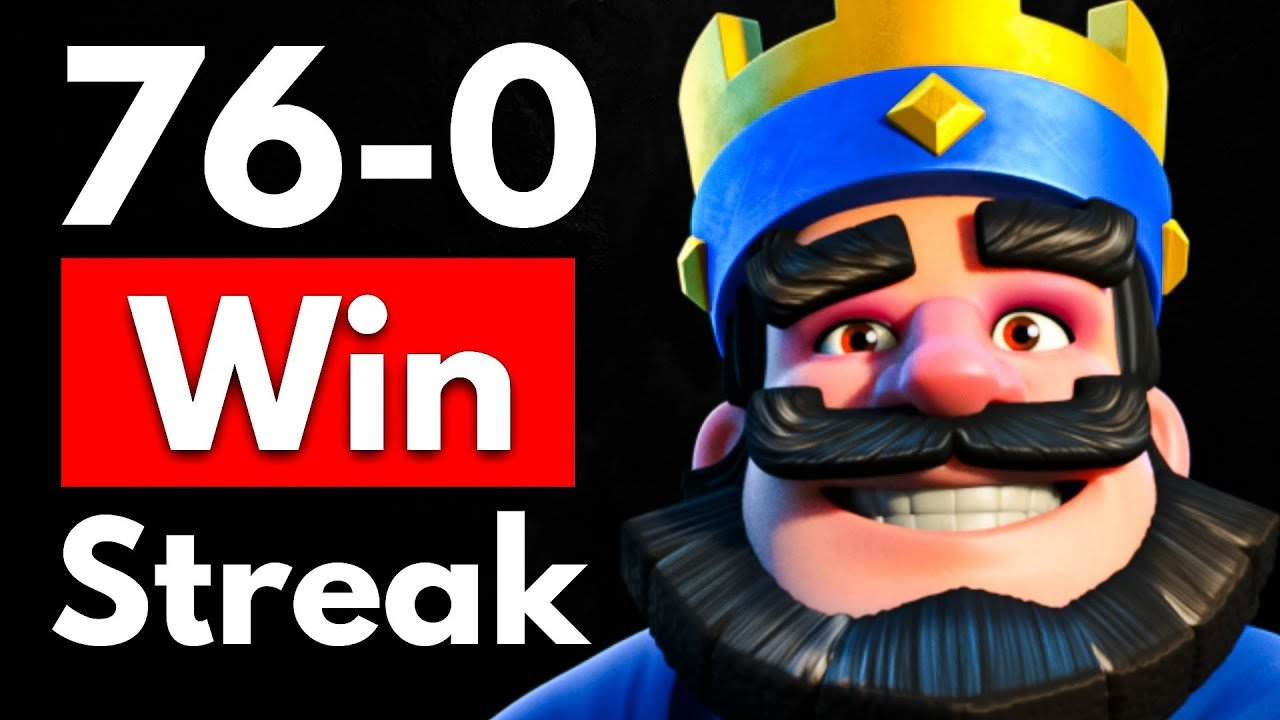 I WON 76 Matches in a Row in Clash Royale!!