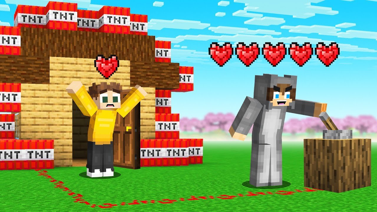 Why I DESTROYED My Friend’s House in Minecraft Cherry Island