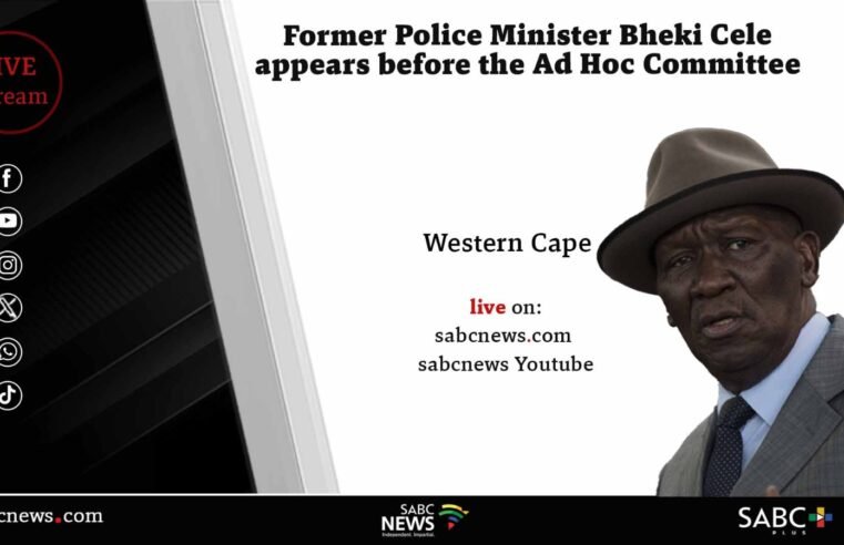 LIVE: Ad Hoc Committee | Former Police Minister Bheki Cele