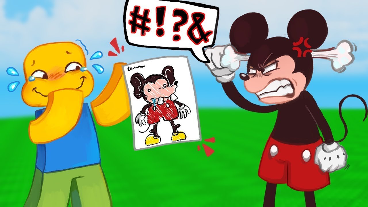 MICKEY plays ROBLOX DRAW ME 2 — EVEN WORSE DRAWINGS?!