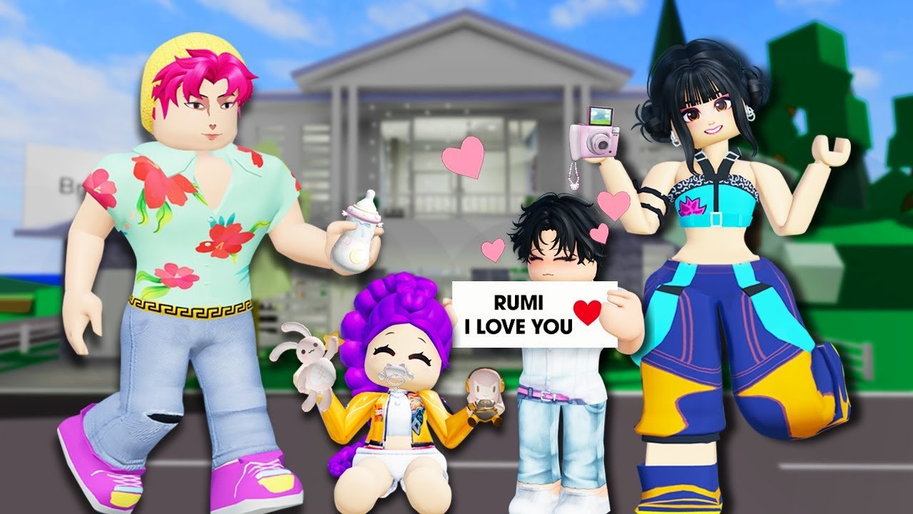 Baby JINU Is OBSESSED With Baby RUMI in Roblox! (Kpop Demon Hunters)
