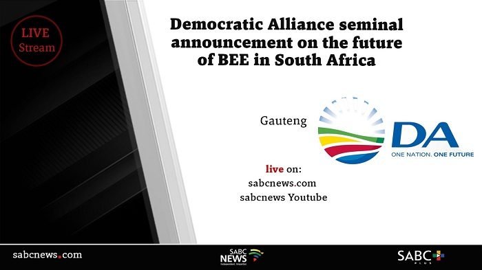 LIVE: DA makes announcement about the future of BEE