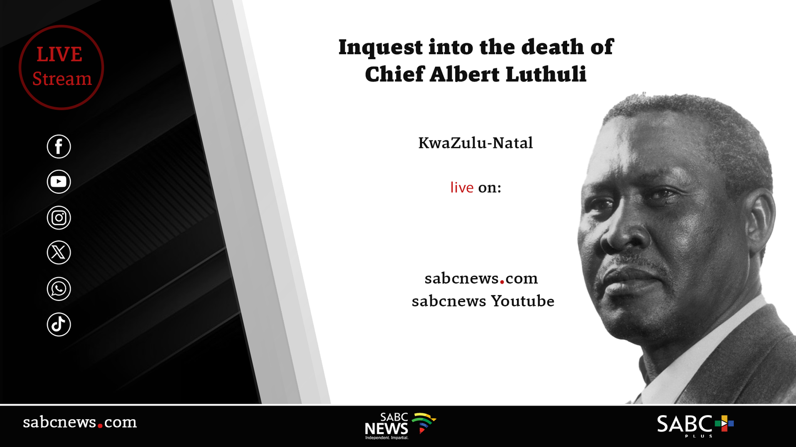 LIVE: Inquest into the death of Chief Albert Luthuli