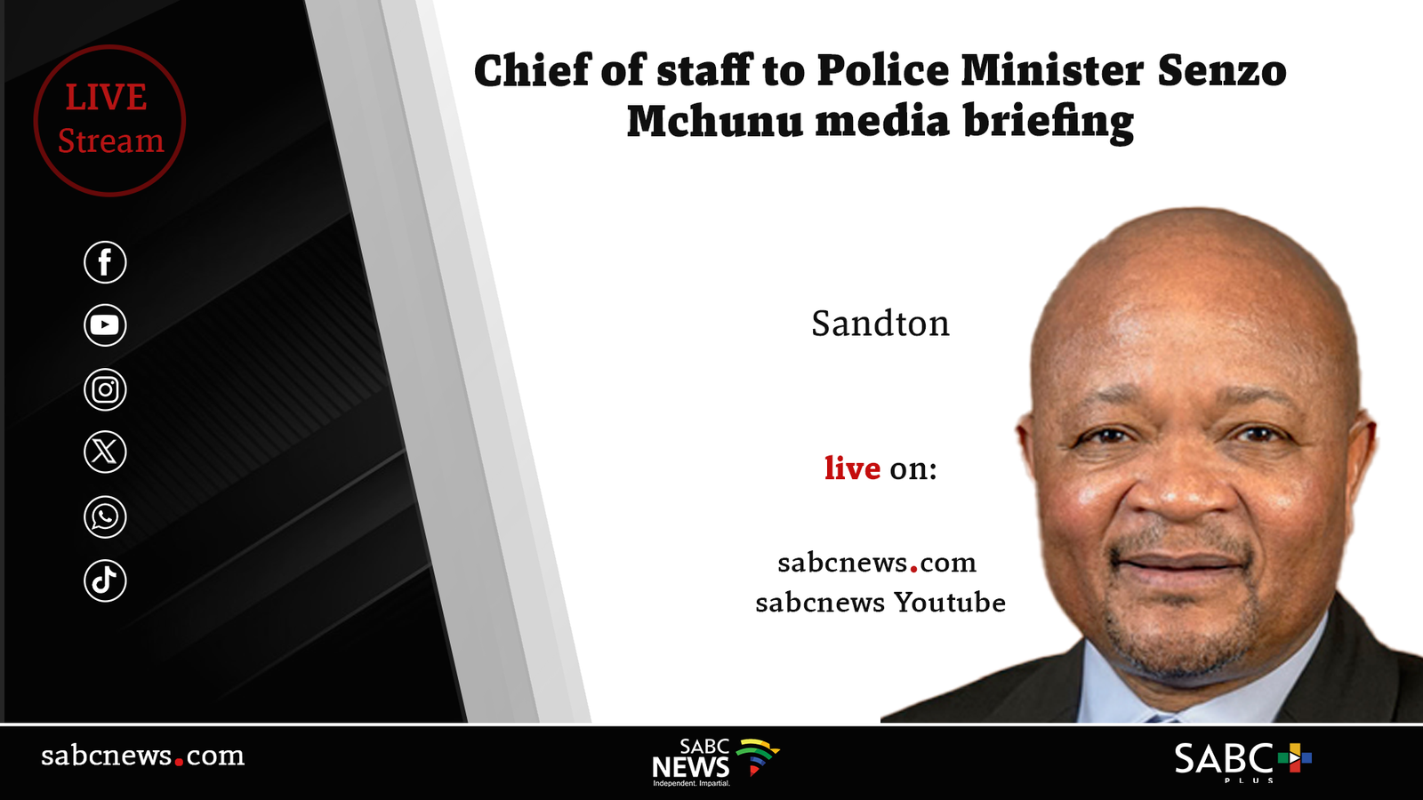 LIVE | Chief of staff to Police Minister Senzo Mchunu media briefing
