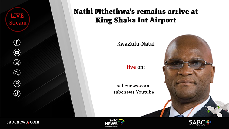 LIVE: Nathi Mthethwa remains arrive home