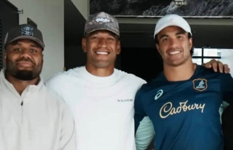 Suaalii reunites with ‘great mentor’ Folau
