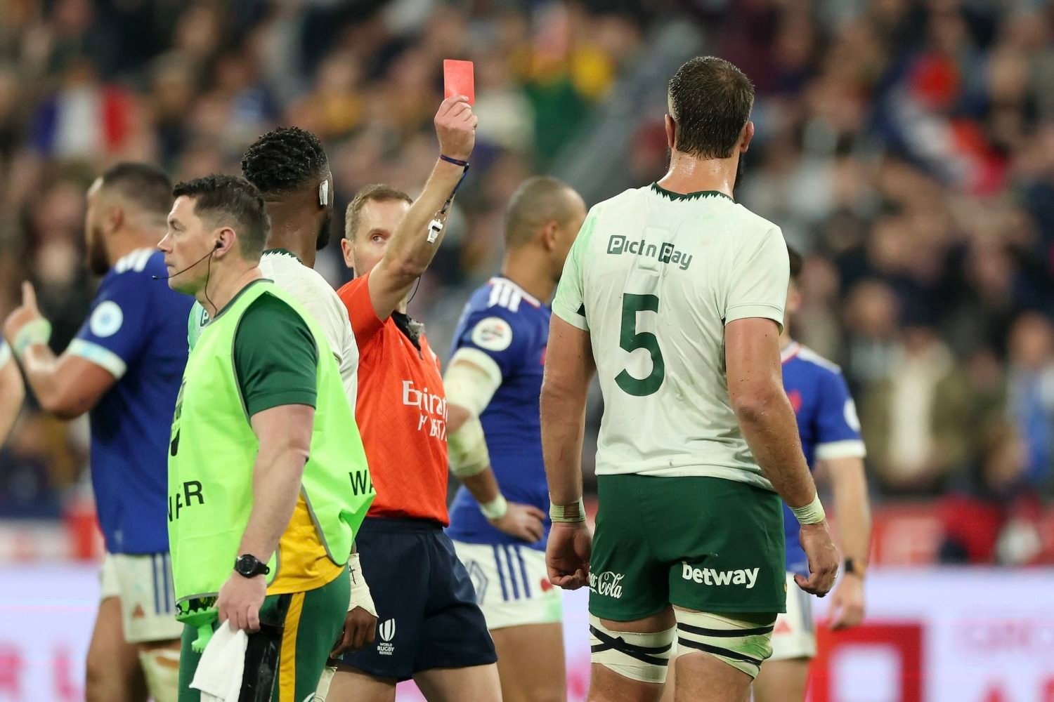 Schalk on Lood red card