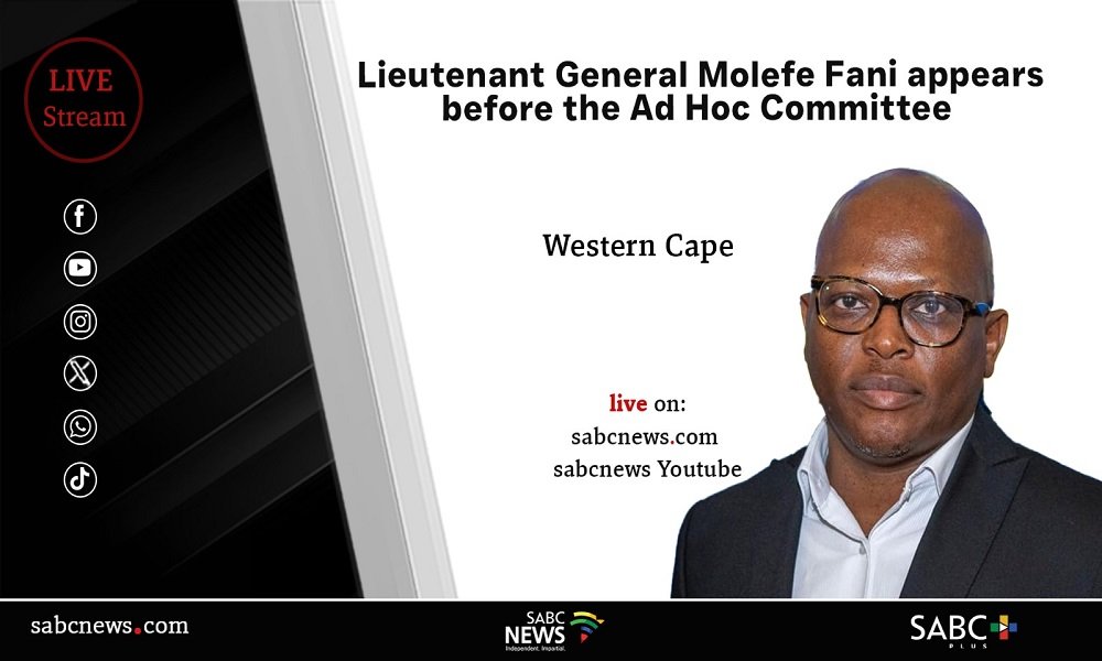LIVE: Parliament Ad Hoc Committee | Lieutenant General Molefe Fani