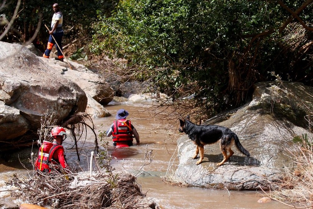 Search resumes for two people swept away by floods in KZN